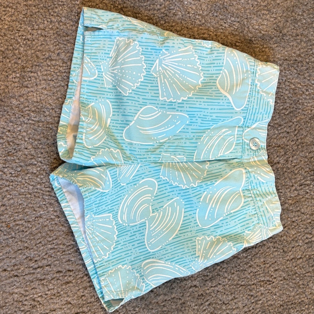 Lilly Pulitzer Aqua Seashell Print Shorts